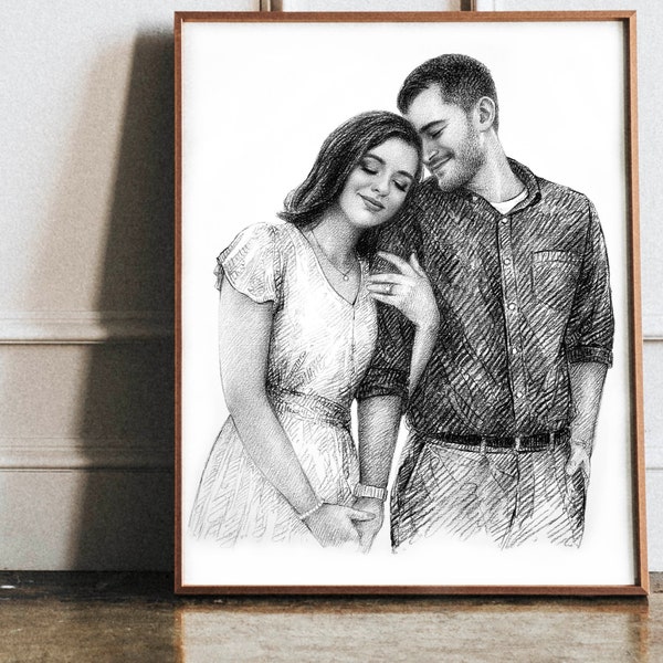 Custom Pencil drawing Charcoal drawing from photo