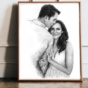 Custom Portrat, Couple Portrat Llustraton, Personalzed Portrat