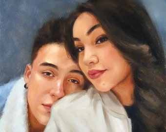 Gift for boyfriend anniversary, Sentimental gifts for boyfriend long distance, Gift for Couple Anniversary, Custom portrait from picture