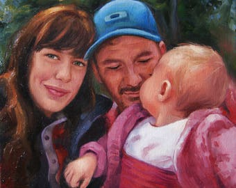 Custom family portrait Photo to Painting photo to canvas