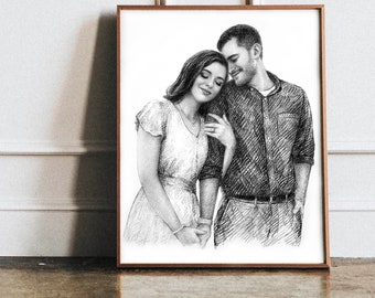 Custom Pencil drawing Charcoal drawing from photo