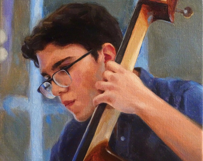 Gift for musician gifts - Custom portrait from photo - personalized gift for men - musician paintings - custom oil painting on canvas