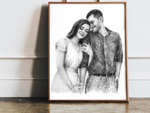 Custom Pencil drawing Charcoal drawing from photo