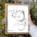 Custom Sketch portrait Charcoal drawing, Custom Hand Drawn portrait, Baby Sketch from Photo, Grandparent Christmas gift from grandkids