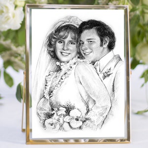 25th wedding anniversary gift for Parents wedding gift, Personalized Christmas gifts for parents in law, Custom parent gift, Custom portrait