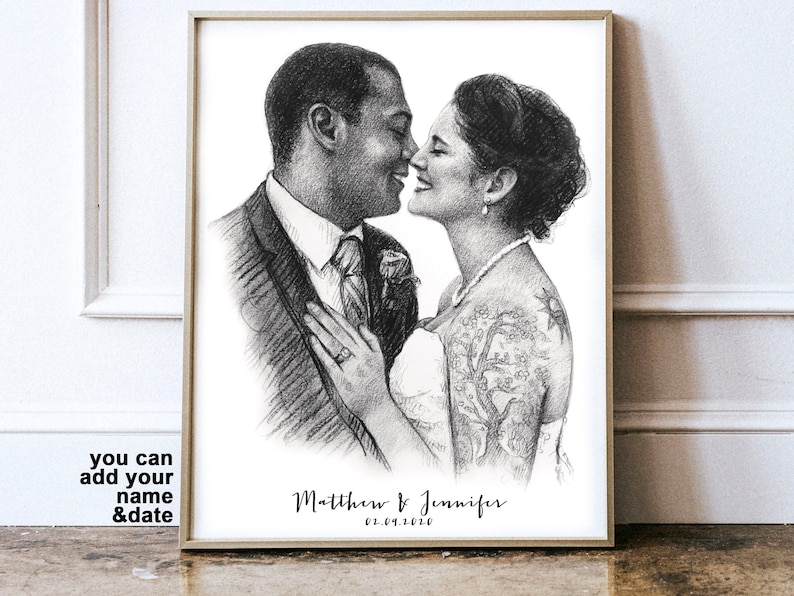 Custom Pencil drawing Charcoal drawing from photo image 6