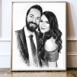 paper gifts Romantic First Paper Anniversary Gift custom drawing romantic gift image 8