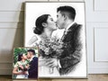 Charcoal drawing Personalized gift for husband gift, Fiancé gift, Anniversary gifts for men, Custom portrait from photo, Gifts for fiance