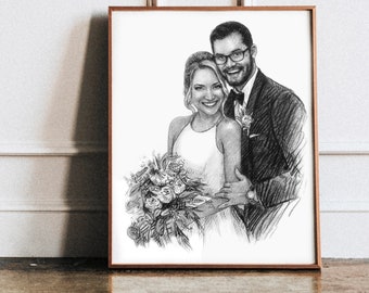 anniversary gift anniversary gifts for men 1 year anniversary gift for him drawing from photo