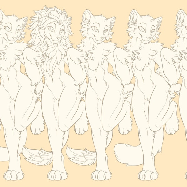 Anthro Feline Pack Base