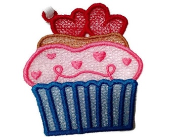 FSL Ornament Cupcake Design  - 1 ITH Free Standing Lace Design - Cupcake ornament Machine Embroidery Design Pattern