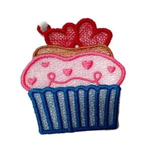 FSL ornamento Cupcake Design - Design di pizzo Free Standing del ITH 1 - ornamento Cupcake macchina ricamo Design Pattern