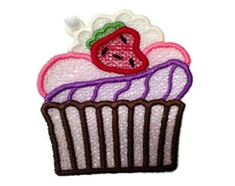 FSL Ornament Cupcake Design  - 1 ITH Free Standing Lace Design - Cupcake ornament Machine Embroidery Design Pattern