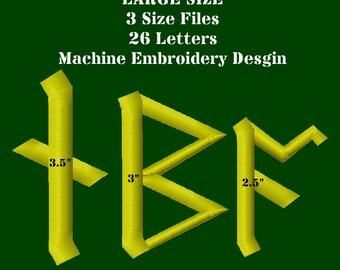 LARGE Machine Embroidery Font Viking Runes, Druid, Wicca, Pagan - Digitized by Hand 3 sizes for 4x4 - Rune Machine Embroidery Design