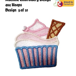 FSL ornamento Cupcake Design - Design di pizzo Free Standing del ITH 1 - ornamento Cupcake macchina ricamo Design Pattern