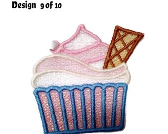 FSL Ornament Cupcake Design  - 1 ITH Free Standing Lace Design - Cupcake ornament Machine Embroidery Design Pattern