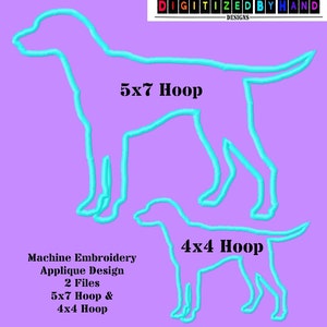 Hunde-Labrador Applique Design - Applique Maschine Stickerei Design auf Etsy - digitalisierte von Hand 2 Applique Dateien