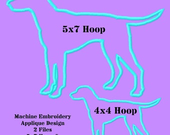 Perro Labrador apliques diseño - apliques máquina bordado en Etsy - archivos digitalizados de apliques a mano 2