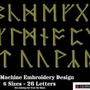 Design Pack Machine Embroidery Font Viking Runes, Druid, Wicca, Pagan ...