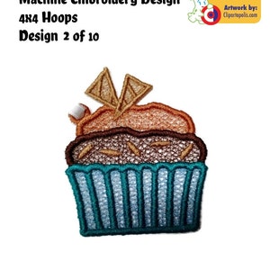 FSL ornamento Cupcake Design - Design di pizzo Free Standing del ITH 1 - ornamento Cupcake macchina ricamo Design Pattern
