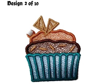 FSL Ornament Cupcake Design  - 1 ITH Free Standing Lace Design - Cupcake ornament Machine Embroidery Design Pattern