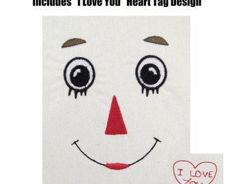 INSTANT DOWNLOAD Raggedy Andy Face Redwork Machine Embroidery Designs - Fits 4x4 Raggedy Ann & Andy