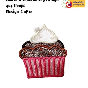 FSL ornamento Cupcake Design - Design di pizzo Free Standing del ITH 1 - ornamento Cupcake macchina ricamo Design Pattern
