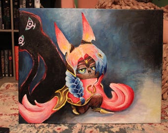 Video Game Acrylic Painting 16x20 Stretched Canvas