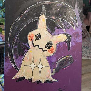 Mimikyu Acrylic Painting 23.5x18&quot; stretched canvas