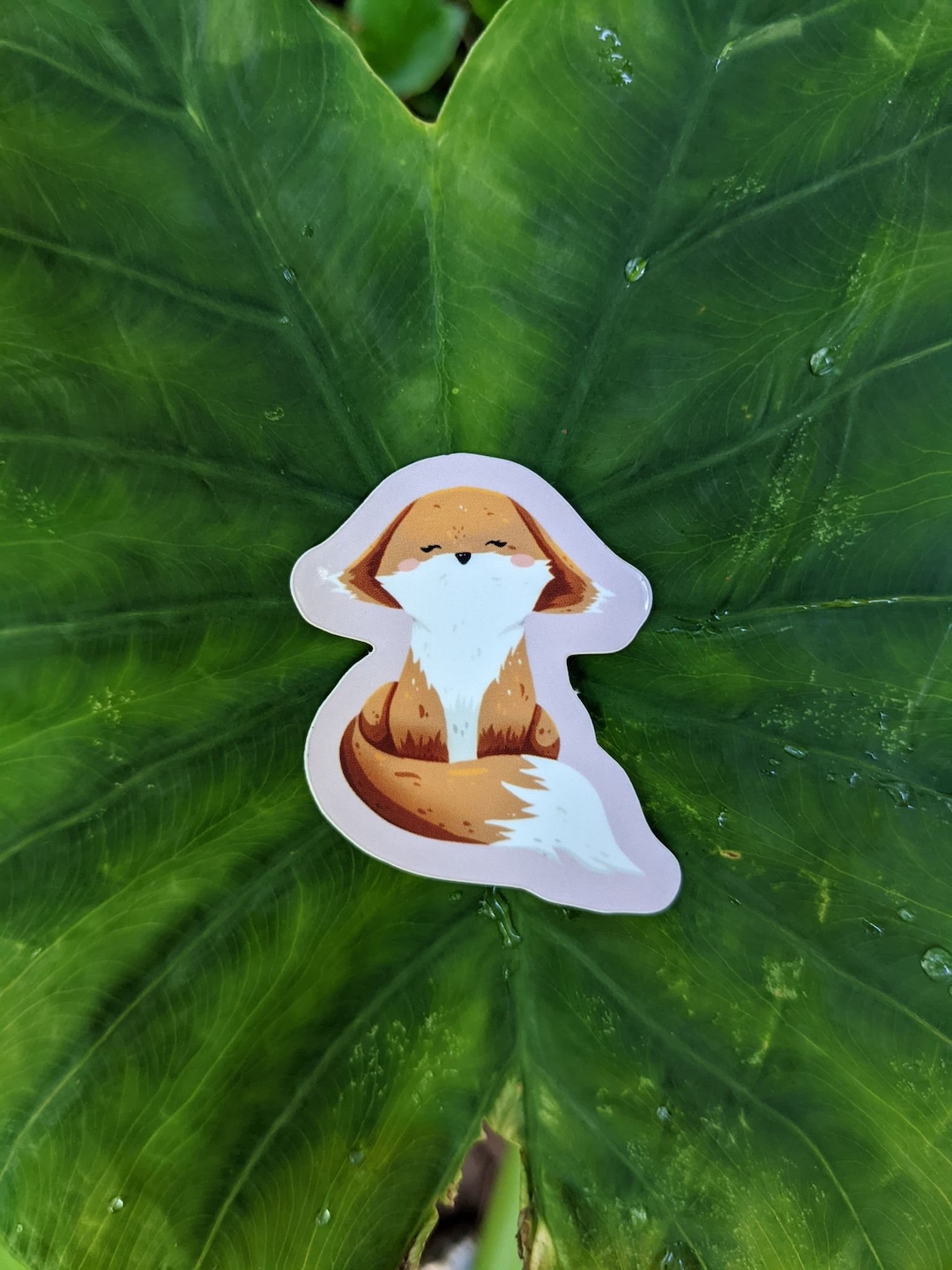 Smiling Fox Sticker Fox Smiling Sticker - Etsy