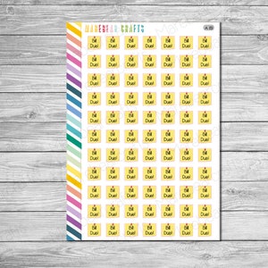 Bill Due Sticky Note Reminder Planner Stickers