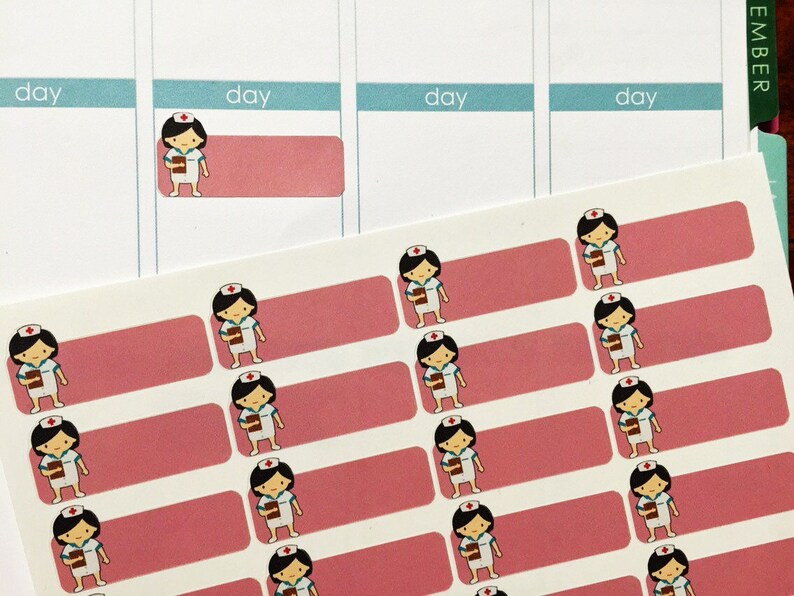 24 Nurse Label Stickers With Option to CUSTOMIZE COLOR & TEXT Etsy