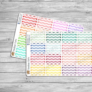 16 Chevron Half Boxes Stickers! free CUSTOMIZATION for your Erin Condren Life Planner, Plum Planner, Filoflax, calendar or scrapbook!