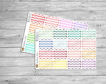 16 Chevron Half Boxes Stickers! free CUSTOMIZATION for your Erin Condren Life Planner, Plum Planner, Filoflax, calendar or scrapbook!