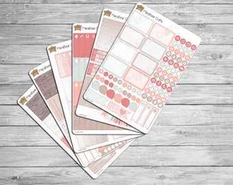 Lovely Wood Weekly Kit! Six sheets, for your Erin Condren Planner, Plum Planner, Recollections, or any Planner! (250+ Planner Stickers)