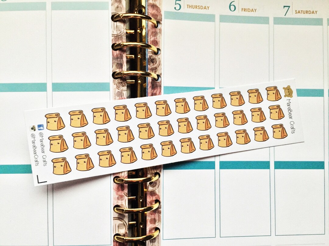 36 Lunch Bag Stickers Erin Condren Sticker, Life Planner Sticker