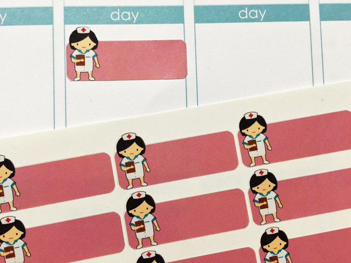 24 Nurse Label Stickers With Option to CUSTOMIZE COLOR & TEXT Etsy