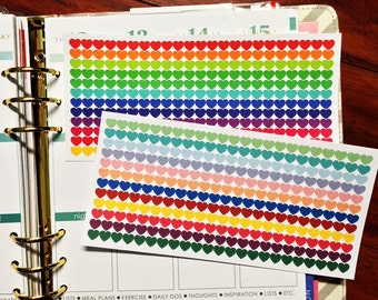 276 Tiny Heart Color Coding Stickers with option for CUSTOMIZATION for Erin Condren Life Planner & Plum Paper Planner