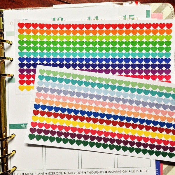 276 Tiny Heart Color Coding Stickers with option for CUSTOMIZATION for Erin Condren Life Planner & Plum Paper Planner