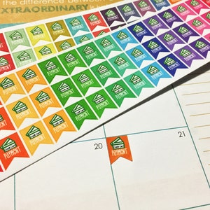 60 Mini Credit Card Payment Flag Stickers with option to customize for Erin Condren Life Planner and Plum Paper Planner!