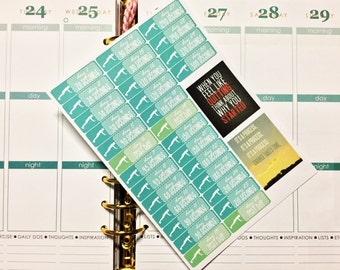 30 Day Plank Challenge Stickers! Perfect for your Erin Condren Life Planner, Plum Planner, Filoflax, calendar or scrapbook!