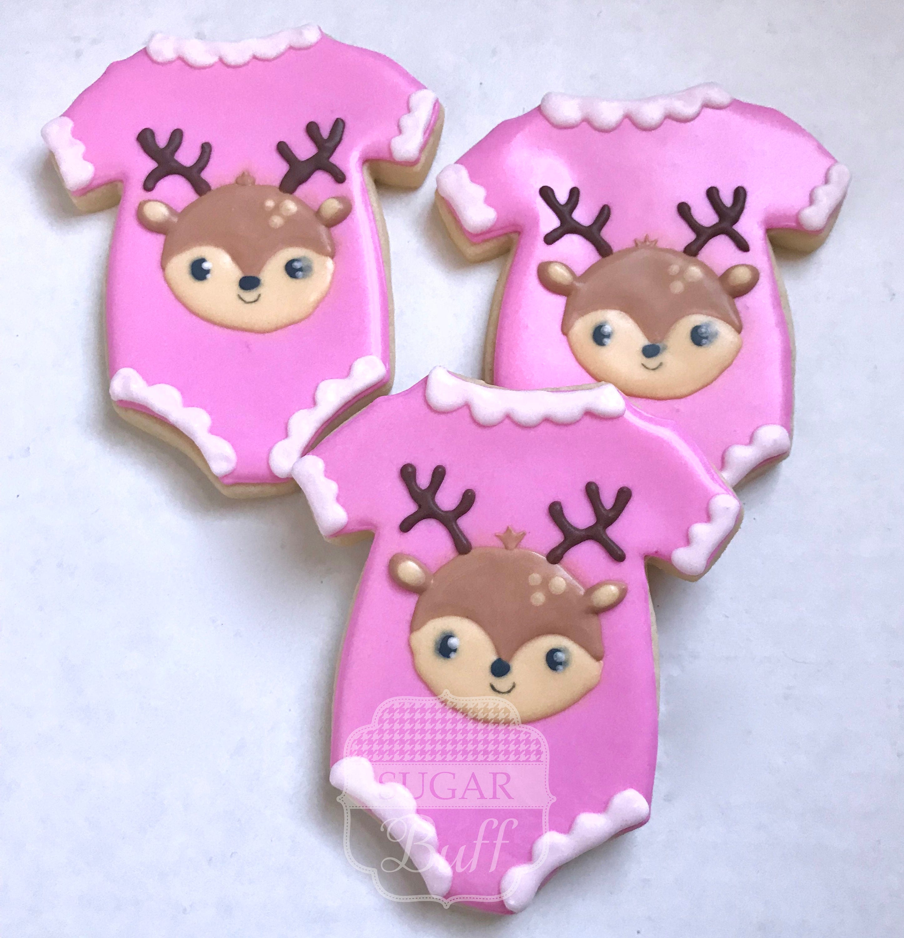 Baby Onesie Decorated Cookies One Dozen Woodland Animal Etsy