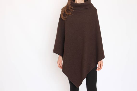 100% WOOL PONCHO WOMEN / Wool Cape 