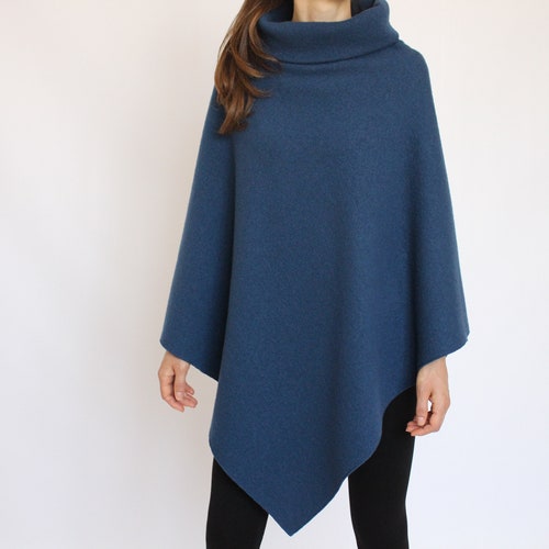 Woolmark Boiled Wool Poncho Sweater for hotsell Woman / Camel Wool Cape Coat / Women Ponchos