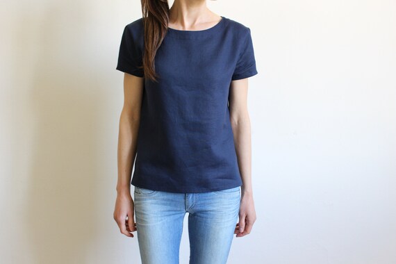 linen tee shirt womens