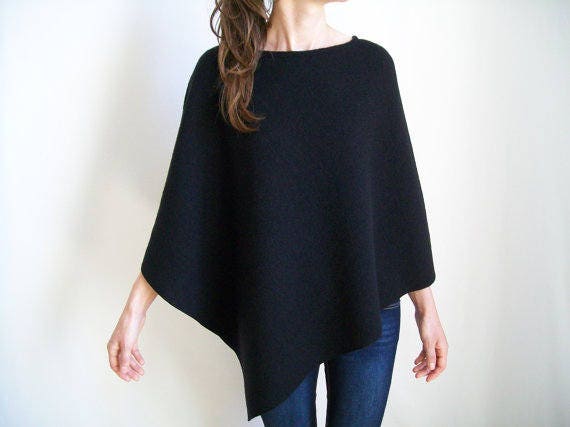 poncho sweater black