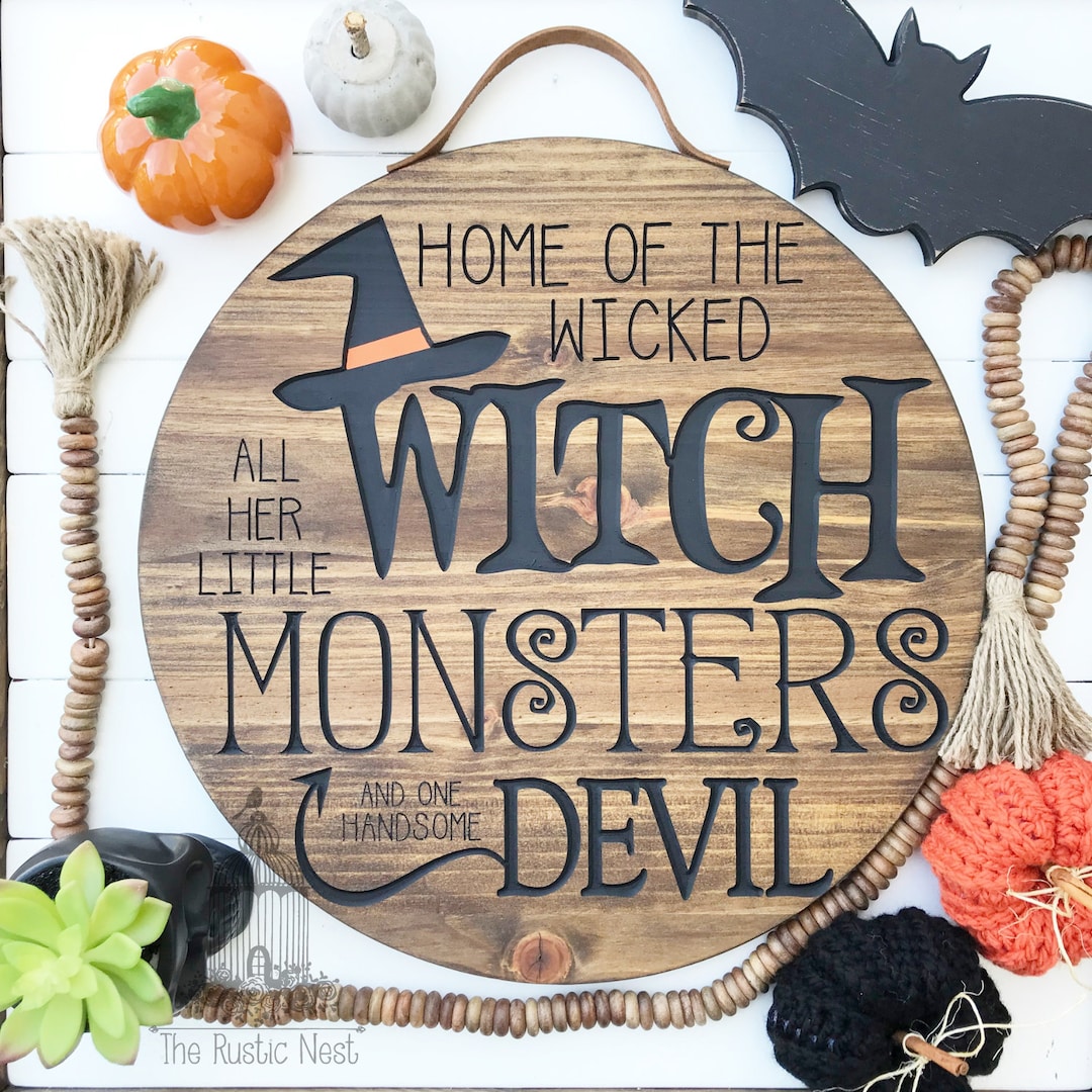 Halloween Front Door Sign | Engraved Halloween Sign | Home of the ...