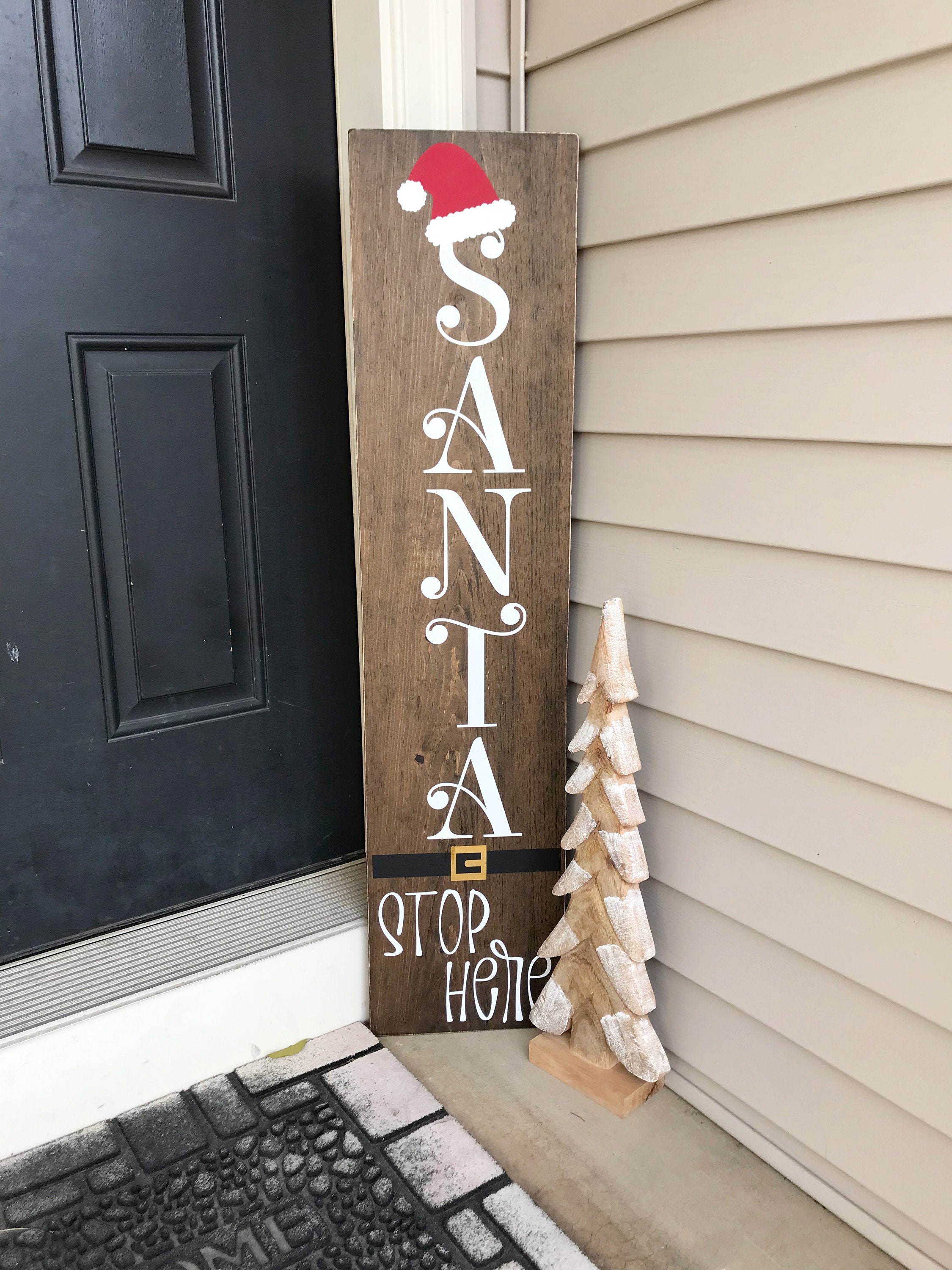 Wooden porch signs for christmas Clearance