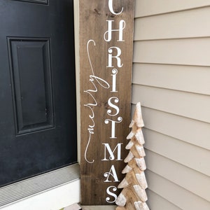 Merry Christmas Porch Sign: Rustic Wood Welcome Decor