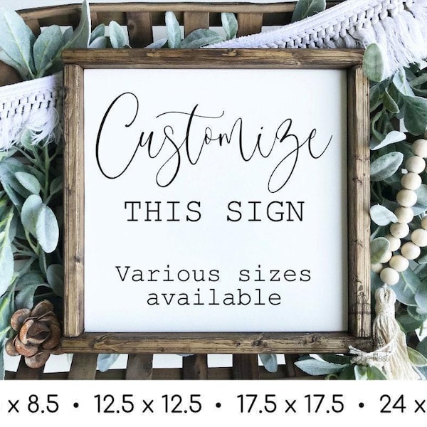 Custom Quote Wood Sign: Personalized Rustic Home Decor